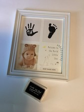  MOON and STARS Baby's First Print Picture FRAME 2021 11X9" hand foot photo nam