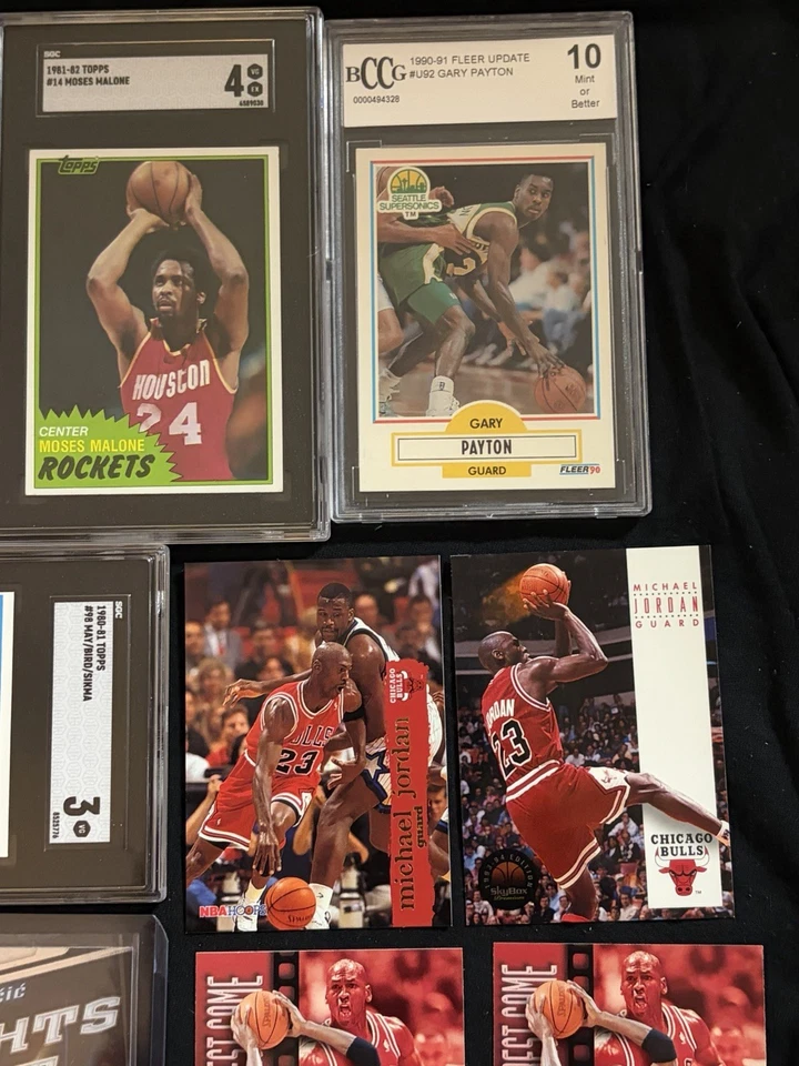 Lote de tarjetas de baloncesto (13) Wemby Rc Bird Rc Doncic Jordan!!!🔥🔥 Foto 3 de 4