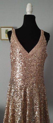 Guess Women Dress Style Party Cocktail Sequin Midi Sleeveless Size 14 Good Con - Picture 8 of 10