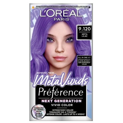 3600524105112 L'Oreal Paris Preference MetaVivids farba do włosów 9.120 Met