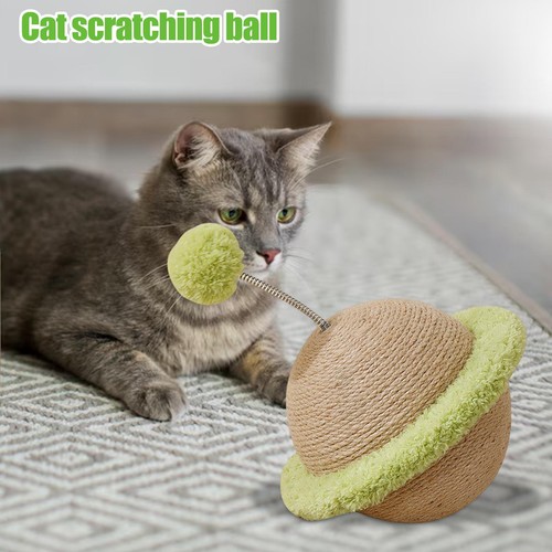 Bola rascadora de sisal para gatos bola de juguete para gatos de interior suministros para mascotas - Imagen 8 de 9