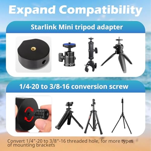 Starlink Mini Stativadapter, Starlink Montagezubehör, Stativhalterung - Bild 4 von 6