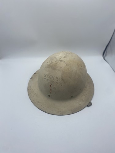 Vintage WWII Civil Defense Metal Air Raid Warden Helmet