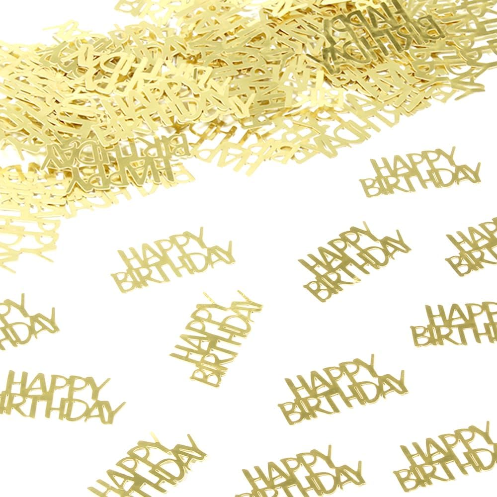 Gold Happy Birthday Confetti Birthday Party Decorations Baby/Adult Birthday Tabl