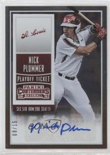 2015 Panini Contenders Draft Playoff Ticket 8/15 Nick Plummer #6 Auto un2