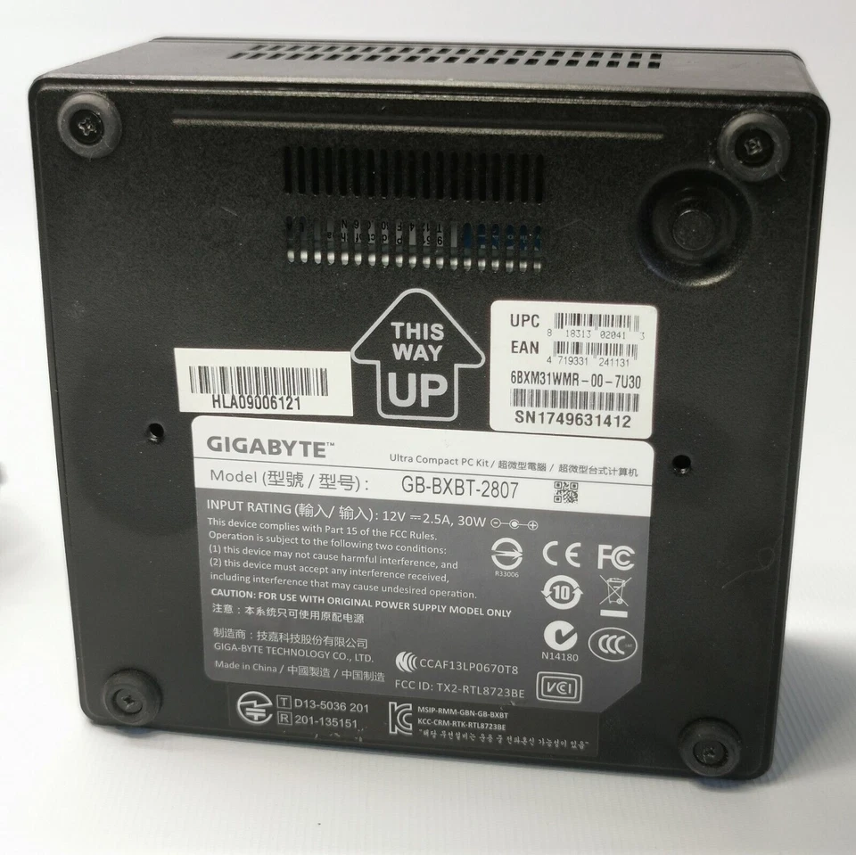 Gigabyte GB-BXBT-2807 Celeron N2807 1,58 GHz 4 GB de RAM Foto 4 de 4