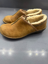 UGG Womens Brown Suede Shearling Lined Slip-On Slippers US 7 EU 38 MPN 5747