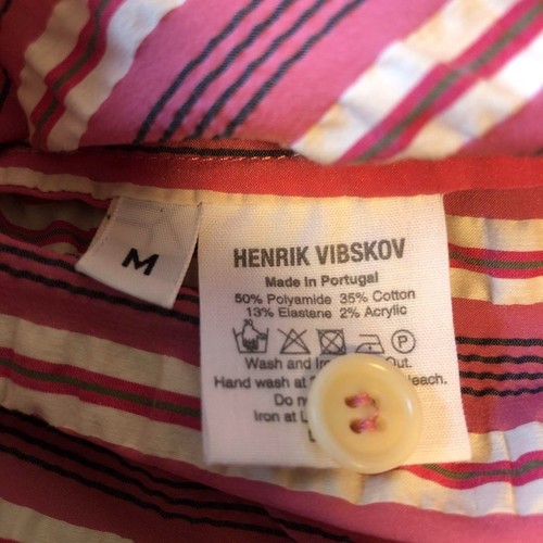 HENRIK VIBSKOV Stripe✖️Camicia Lame Taglia M Camicia Leggera Tessuto Glitterato, USATA - Foto 3 di 9