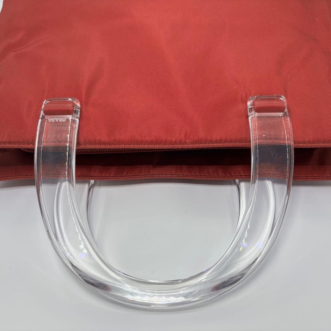 PRADA Nylon Tote Bag Bordeaux Lightweight Authentic Handbag with Card thumbnail 12