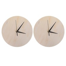 2 Pcs Clock Faces for Crafts Making Supplies Painting Decor Decoration