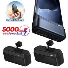 Mini Portable Battery Charger 5000mAh Power Bank for iPhone 15 8 Android Samsung
