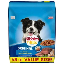 Kibbles 'n Bits Original Savory Beef & Chicken Flavors Dry Dog Food, 45 lb. Bag