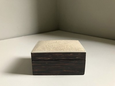 R & Y AUGOUSTI PARIS SHAGREEN GEBOGENE TOP HOLZ GETÄFELTE BOX