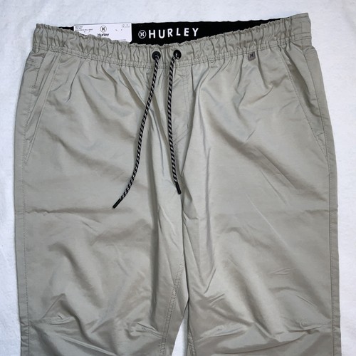 Hurley Men's Light Grey Tapered Fit Pacer Stretch Twill Jogger Size XXL New - Picture 4 of 12