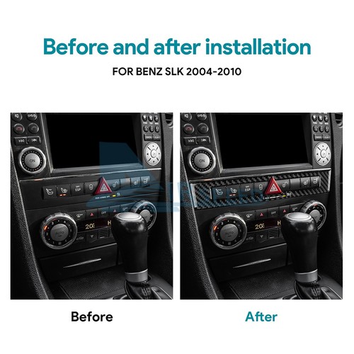 Marco de botón multifunción central de fibra de carbono para Mercedes Benz SLK 2004-2010 - Imagen 4 de 9
