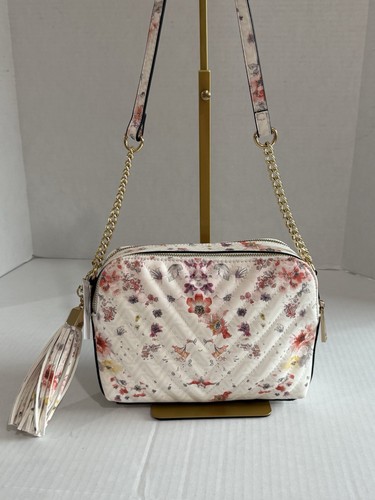 Borsa trapuntata Aldo a tracolla motivo floreale vibrante, ferramenta tono oro nuova con etichetta - Foto 17 di 18