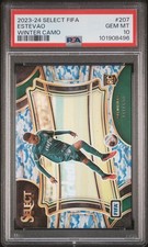 2023-24 Panini Select FIFA Winter Camo Prizm #207 Estevao RC /99 Chelsea PSA 10