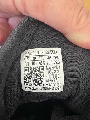 Adidas Top 10 Original Negro Tira Rojo Tacón Talla 11 Camisetas Altas - Imagen 6 de 8