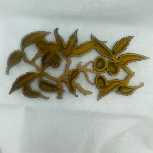 Vintage Küster Metall Obst Wandbehang Plaketten Birnen Kirschen Äpfel Trauben - 4 - Bild 11 von 16