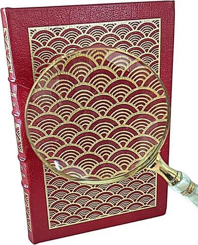 Large Magnifying Glass Fine Mother Of Pearl And Brass Handle 4xmagnifier Extra - Picture 7 of 8