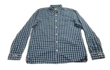 Brooks Brothers Shirt Men's Size LG Blue Plaid Long Sleeve Casual Classic Cotton
