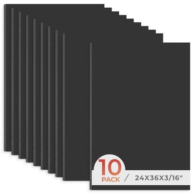 Frametory 24X36 Black Foam Core Boards 3/16 Thick Polystyrene Poster Board For