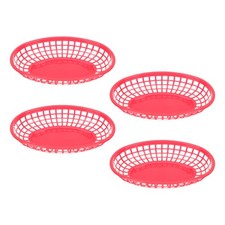 4Pcs Fast Food Baskets Desktop Storage Baskets Fried Food Plates snack baskets