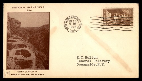 Mayfairstamps US FDC 1934 Mesa Verde Cliff Canyon Ersttagsbrief aat_66933