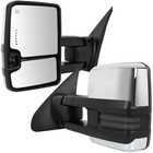 Chrome Heated Tow Mirrors Dynamic Signal Light For 2007-2017 Toyota Tundra