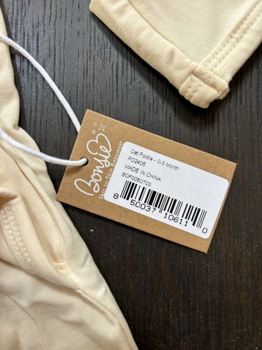 NUEVO CON ETIQUETAS Bonsie Avena Footie Piel a Piel Ropa de Dormir Bebé 0-3 Meses - Imagen 3 de 4