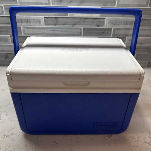 Vintage Coleman Personal Cooler 5205 Blue White Flip Top Made in USA - Bild 1 von 15