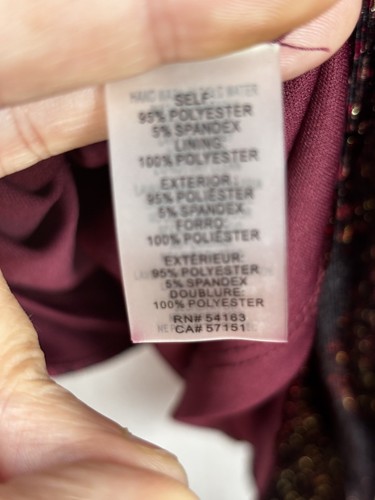 GUESS Women’s Size 6 Red Gold Black Sparkle Metallic Cocktail Dress - Picture 7 of 7