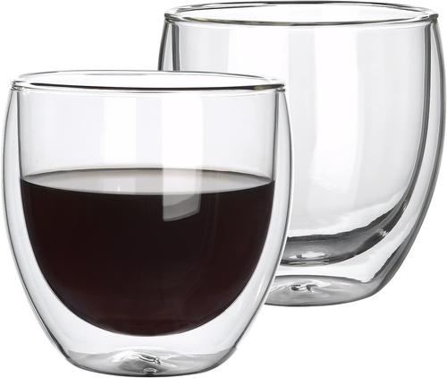 2Pcs 8.5Oz/250Ml Coffee Glasses Clear Insulated Coffee Mug, Glass Coffee Mug Dou - Picture 12 of 12