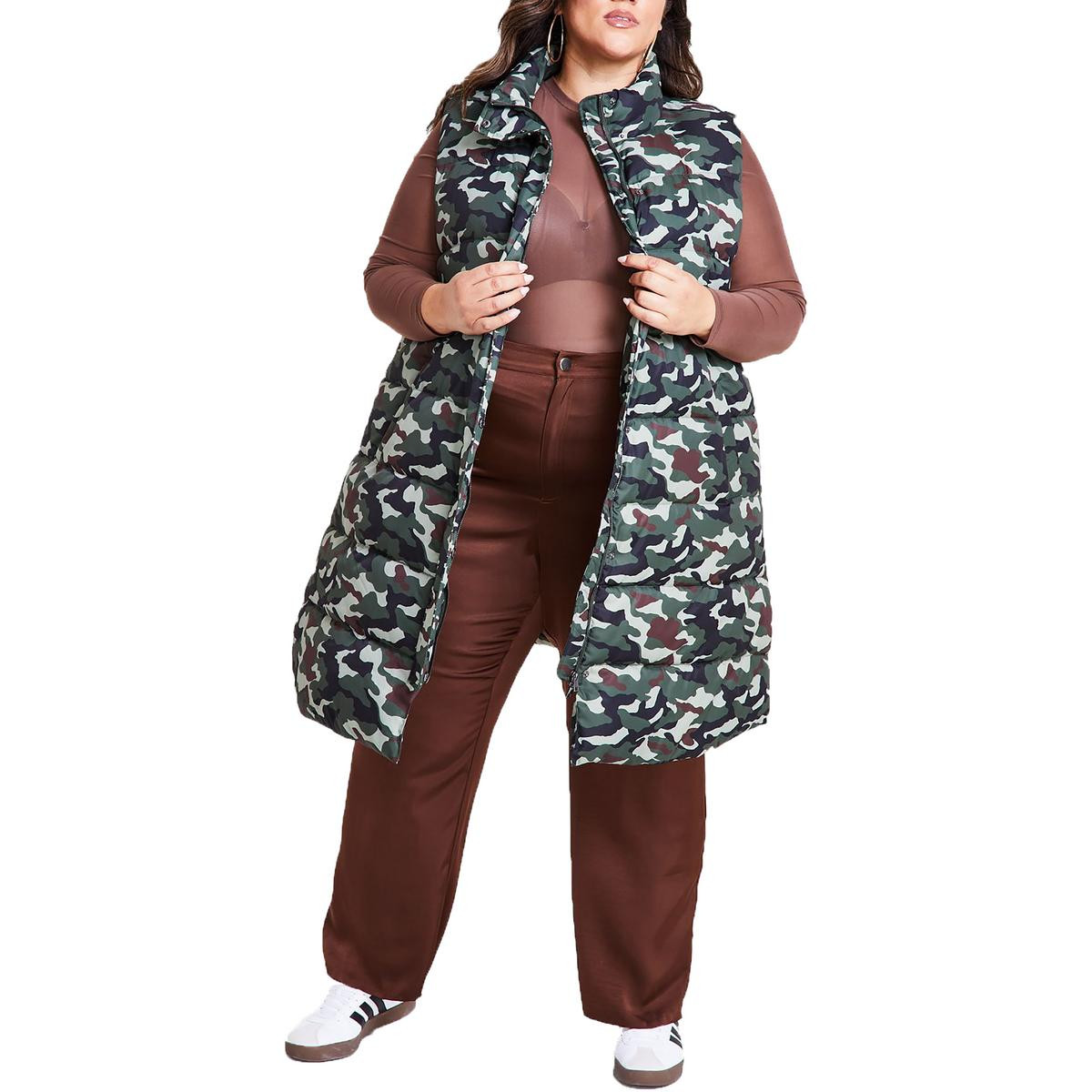 Женская верхняя одежда Nina Parker с длинным рукавом-фугу в стиле омбре плюс жилет BHFO 7611