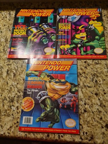 🔥Vintage Nintendo Power Magazine LOT Vol's 24,25,49  Super Rare Excel Condition