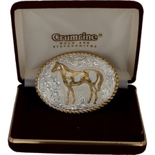 New Silver P Horse Western Rodeo Cowboy Cowgirl Horseback Riding Belt Buckle