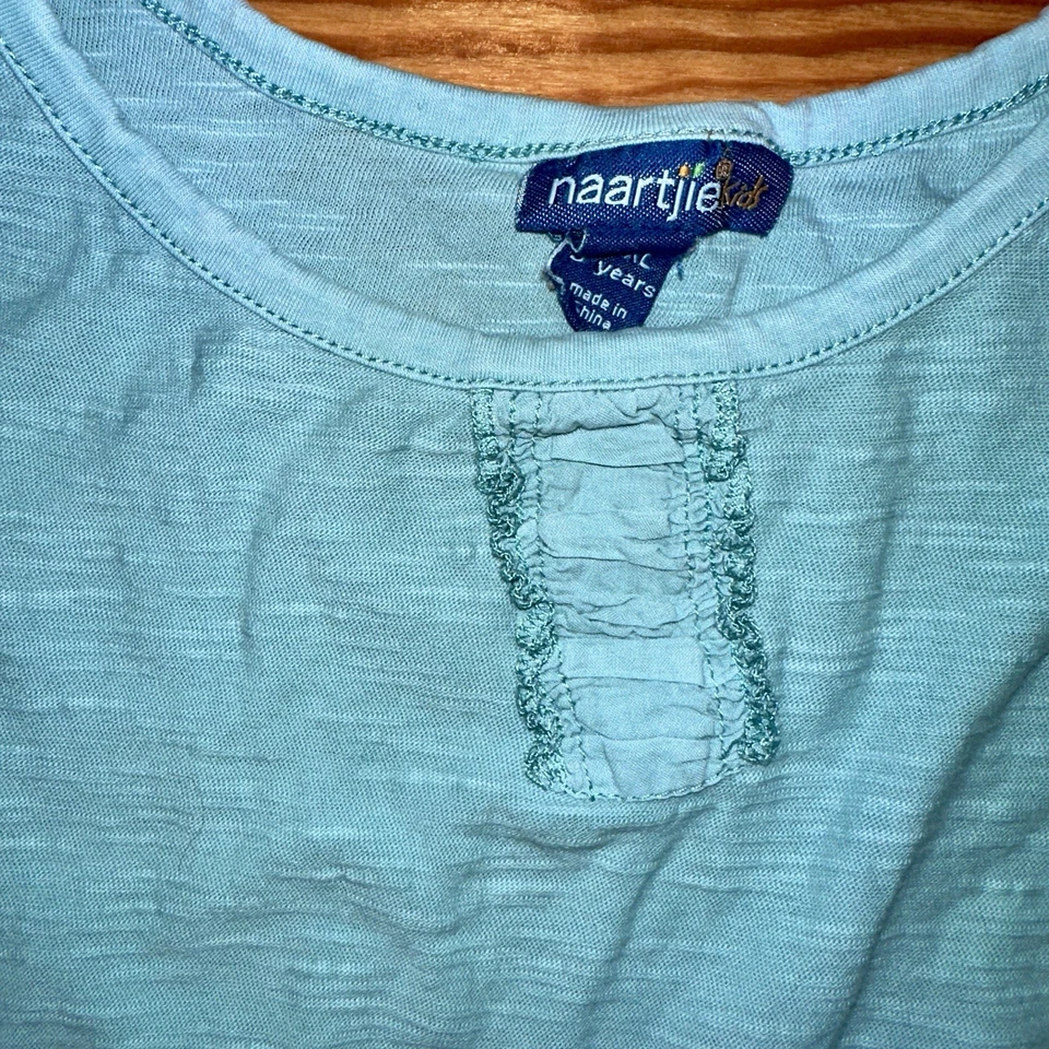 Blusa de balanço infantil Naartjie azul-petróleo silenciada tamanho 9 anos meninas XXL - Imagem 4 de 4