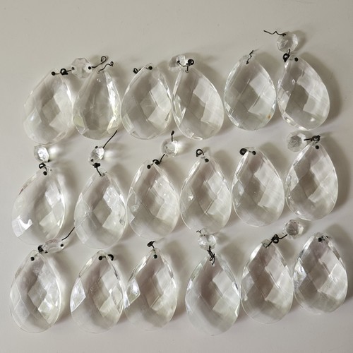 GROSSER Vintage 62 mm Kronleuchter Kristallglas Birne Träne Tropfen Teil (20 verfügbar) - Bild 4 von 5