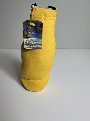 Corona Extra Beer Yellow Zip Up Bottle Koozie Coozie - New & Free Ship - ONE (1) - Picture 2 of 2
