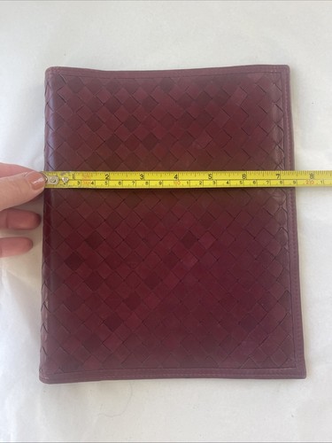 Bottega Veneta Wein Intrecciato Leder Innenringe ~ Pkts Ordner H-9” W-7 1/2” - Bild 12 von 12