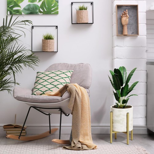 Metal Plant Stand Pot Holder Adjustable Indoor 8 To 12 Inches Single Floor Mid - Picture 5 of 6