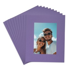 10Pcs Picture Mats, 8x10 Frame Mattes, Purple