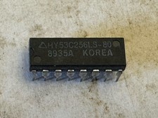 HY53C256LS-80 HYUNDAI DRAM VINTAGE 89/91  16PIN DIP HY53C256LS COLLECTIBLE QTY-3