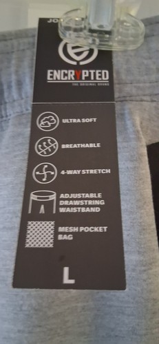 Encrypted Flex Men's Jogger Gray Size Large, Zipper Pockets NWT - Picture 2 of 14