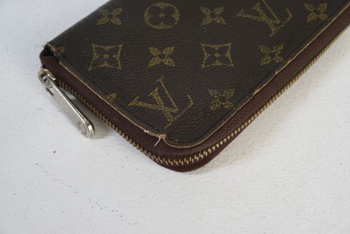 Louis Vuitton Monogram Zip Around Geldbörse Vintage Clutch Braun Original - Bild 10 von 16