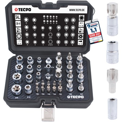 14-teiliges Torx-Außensechskantschlüssel-Set – Inklusive Mutternentferner, E4 Bis E24