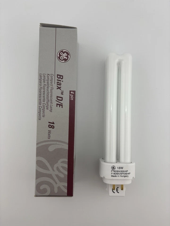 ⚡️9 Lot⚡️ GE Biax D/E 18W Compact Fluorescent Lamp 4 Pin F18DBX/SPX30/4P - Image 3 of 4
