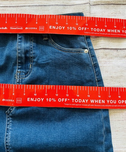 Rue21 blau Medium Wash Frontschlitz knielanger Jeansrock Größe S neu mit Etikett - Bild 9 von 10