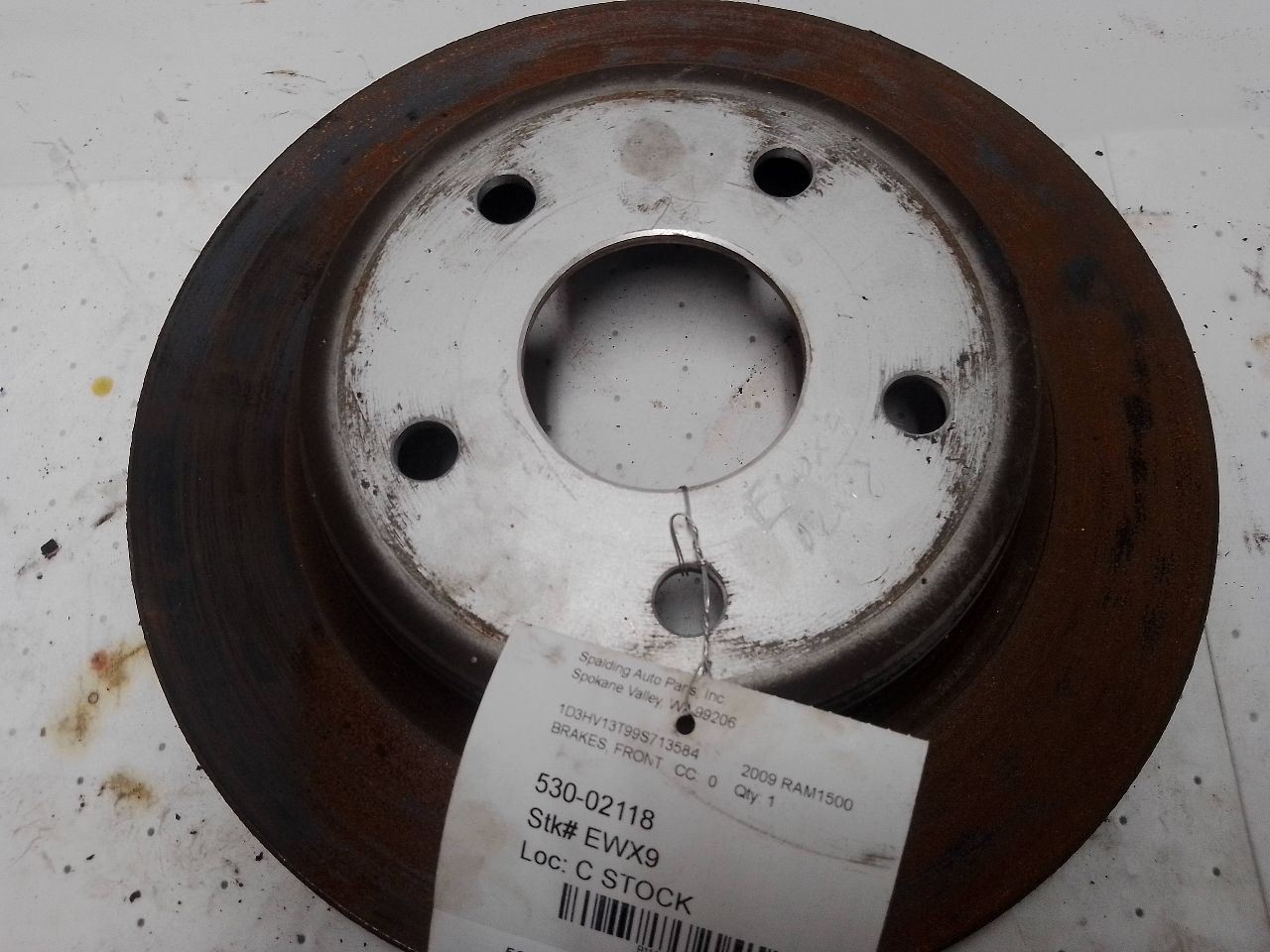 Front Rotor from 2009 Dodge Ram 1500 11417531