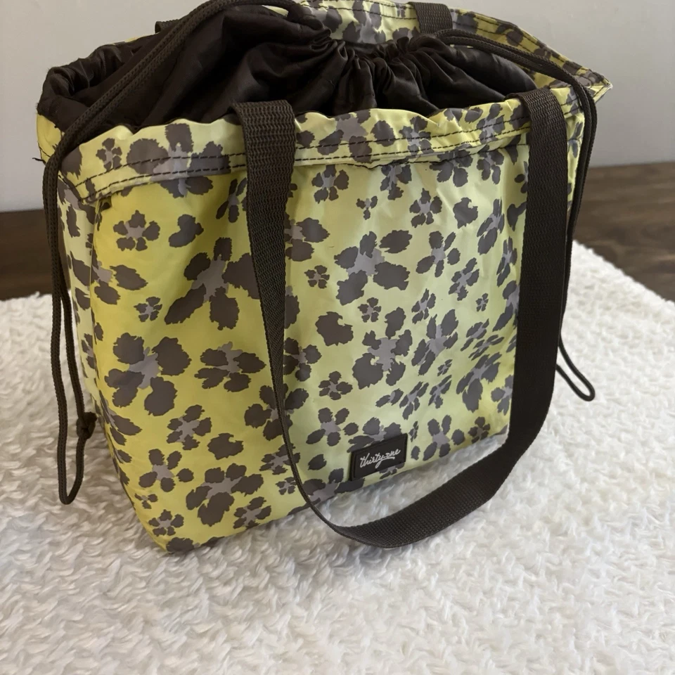 Bolso refrigerador Thirty One estampado de leopardo amarillo marrón bolsa de almuerzo Foto 3 de 4